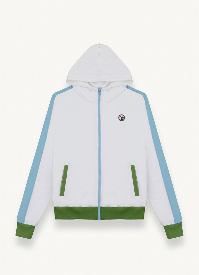 COLMAR - FELPA COLOR BLOCK FULL ZIP CON CAPPUCCIO