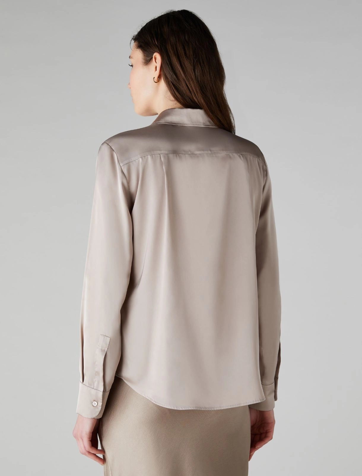 EMME MARELLA - Camicia in raso stretch NAPLES