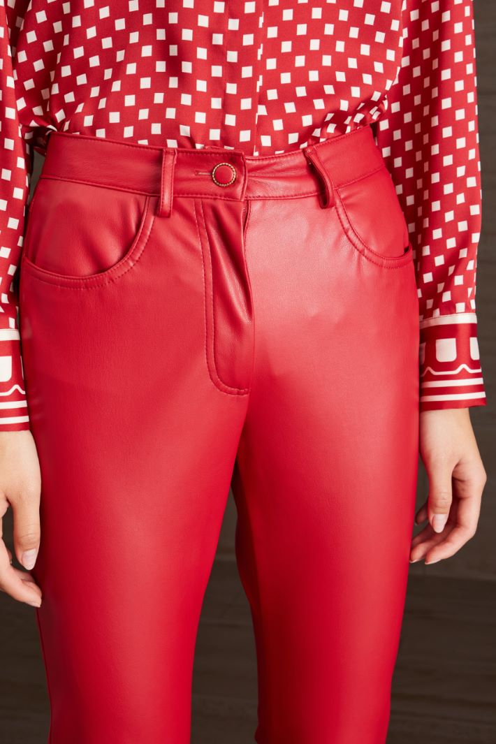 MARELLA - Pantaloni in pelle flare NIAS