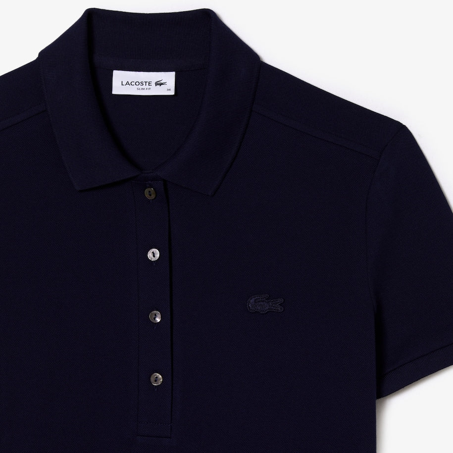 LACOSTE - Vestito a polo da donna in piqué di cotone stretch