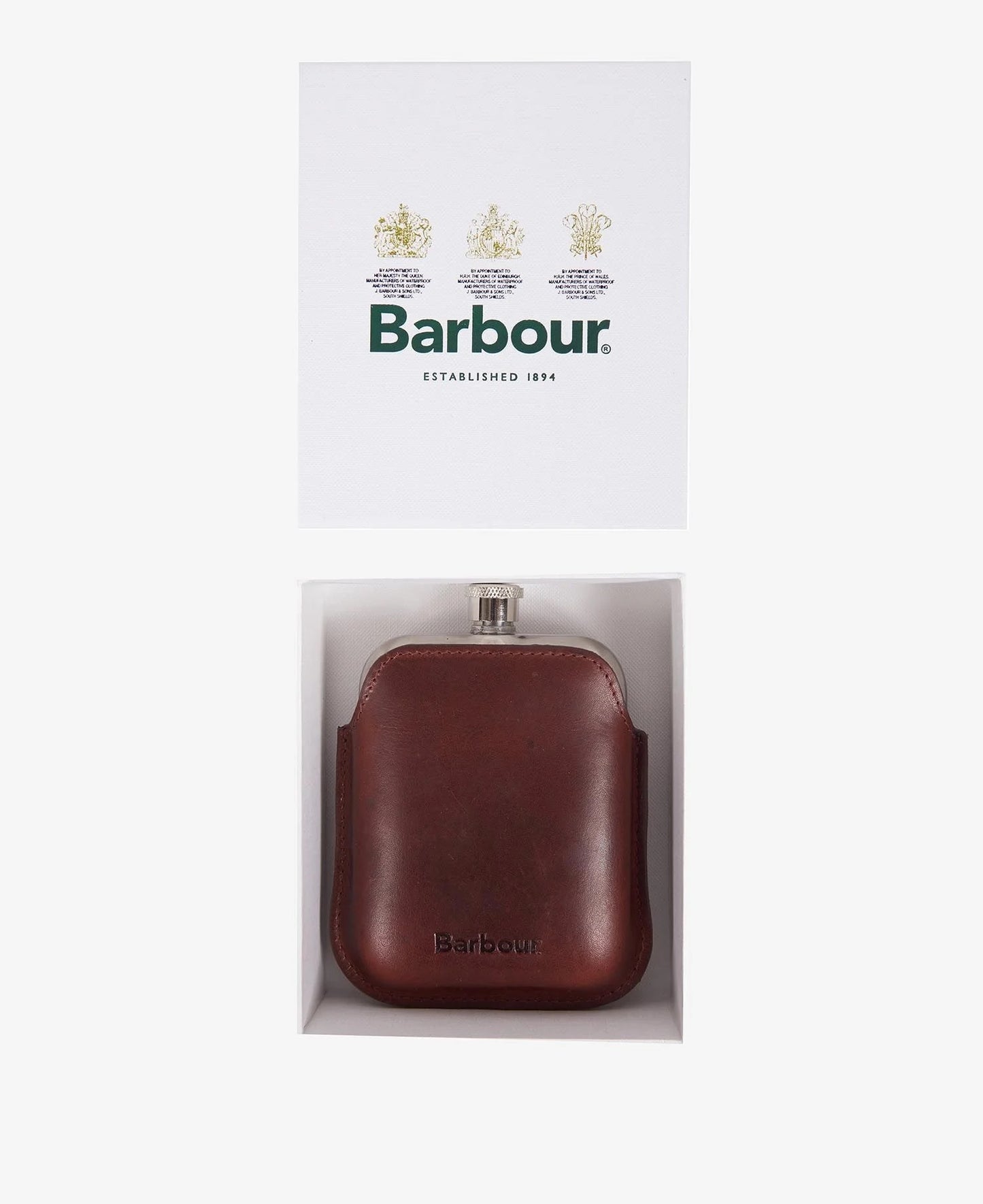 BARBOUR - Confezione regalo per fiaschetta in pelle cerata Barbour