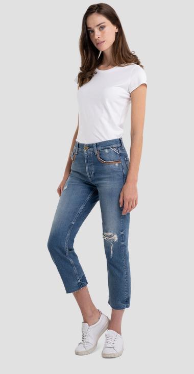 REPLAY - JEANS STRAIGHT FIT MAIJKE ROSE LABEL